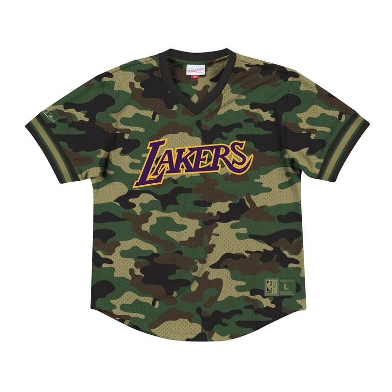 Men's NBA Camo Mesh V-Neck Los Angeles Lakers