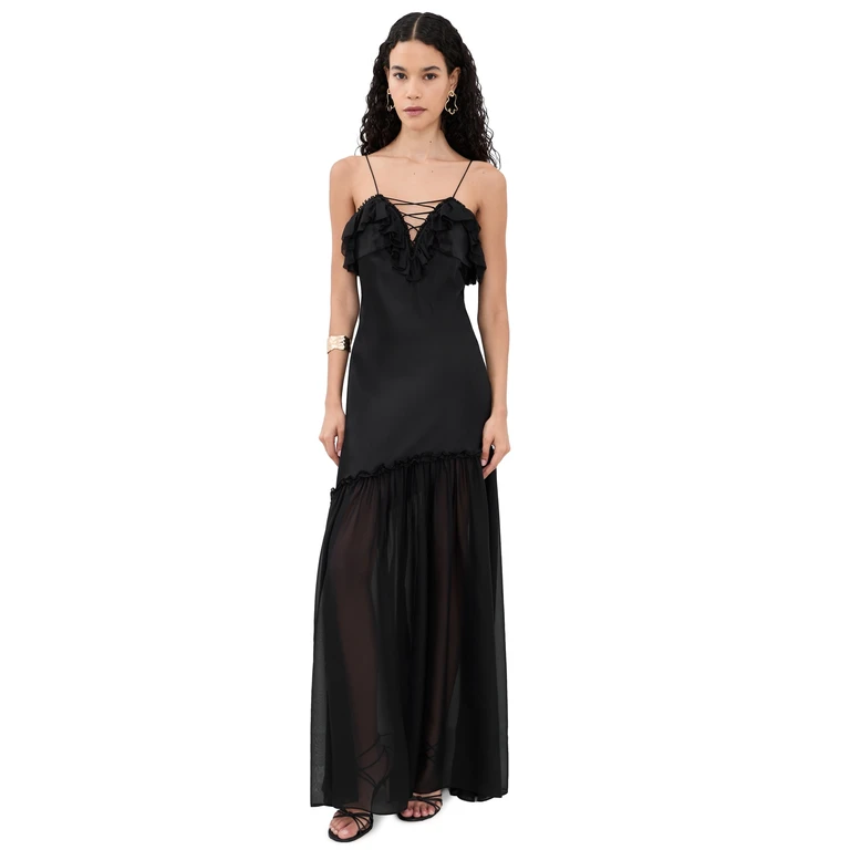 Ulla Johnson Elaria Silk Gown Noir 8