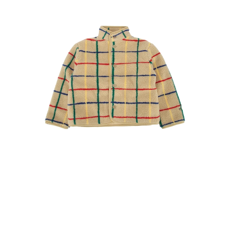 Bobo Choses Stripes Sheepskin Jacket Beige Giacche E Gilet