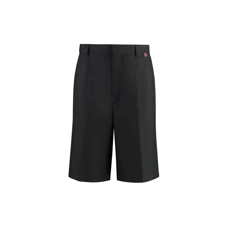 Gucci Black Polyester Bermuda Shorts - Men