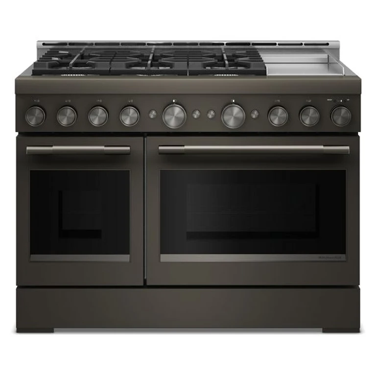 48 in. 6 Burner Commercial-Style Gas Range w/ Griddle in Black Ore