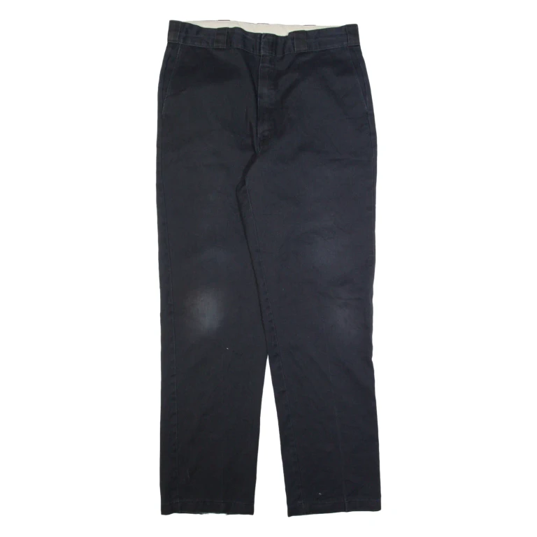 DICKIES Workwear Mens Trousers Black Regular Straight W36 L34