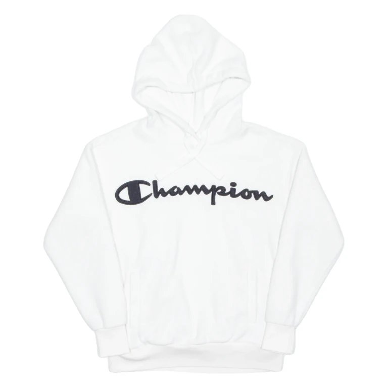 CHAMPION Womens White Hoodie Pullover XS