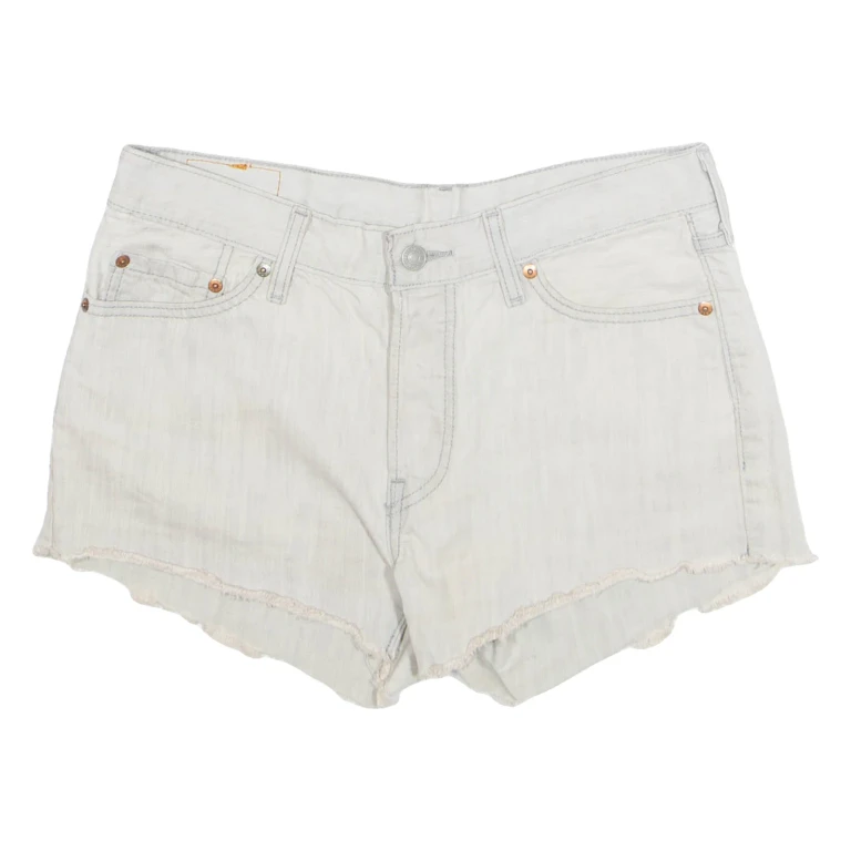 LEVI'S Cut Off Womens Denim Shorts Grey M W32