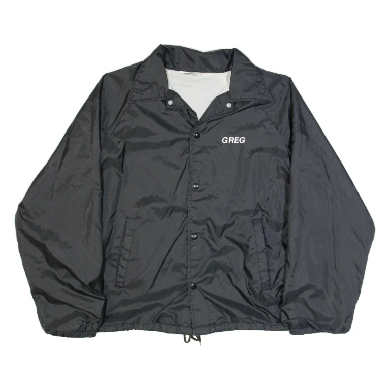 NYLONS Mens Coach Jacket Black 90s USA L