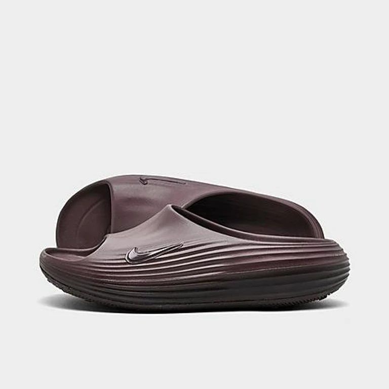 Nike Women's ReactX Rejuven8 Slide Sandals in Tattoo/Burgundy Crush Size: 5.0