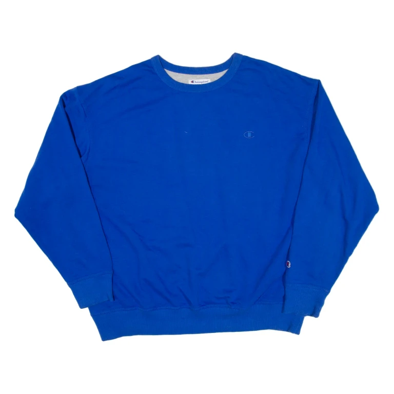 CHAMPION Womens Sweatshirt Blue 2XL