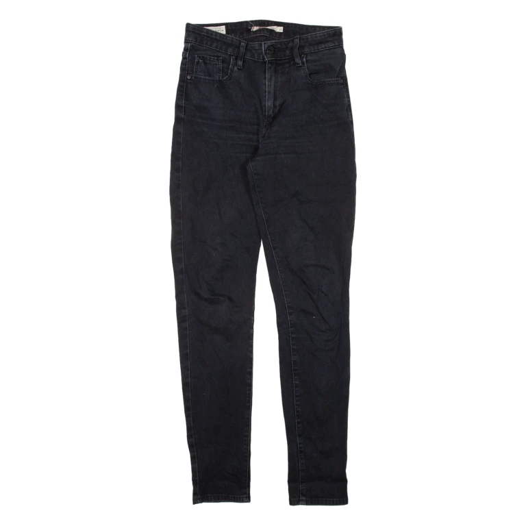 LEVI'S 721 High Rise Womens Jeans Black Slim Skinny W26 L30