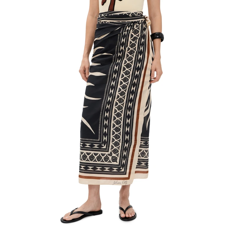 Golden Horizon Pareo BLACK / ECRU One Size