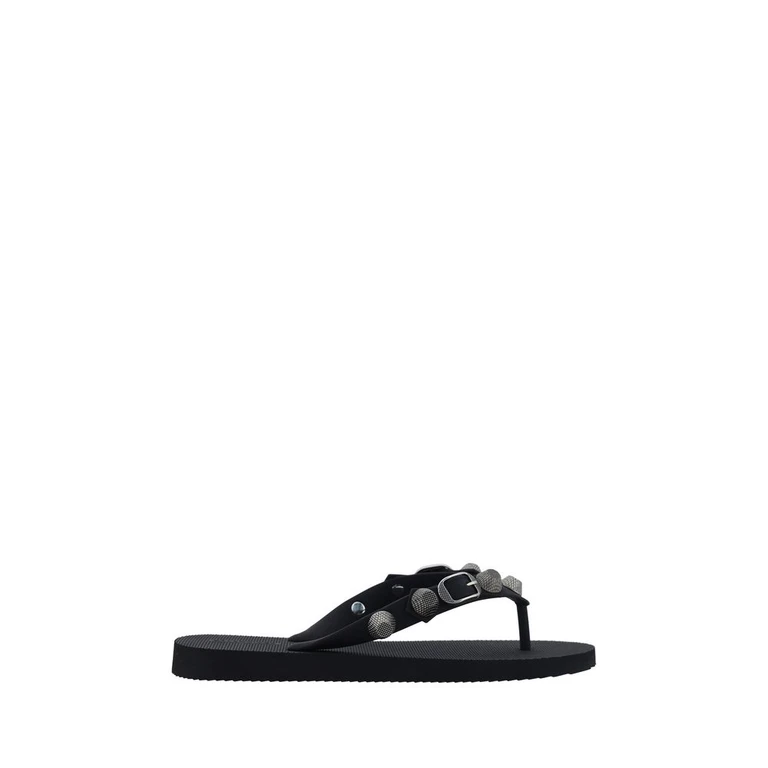 Balenciaga Black Polyester Flat Sandals - Women
