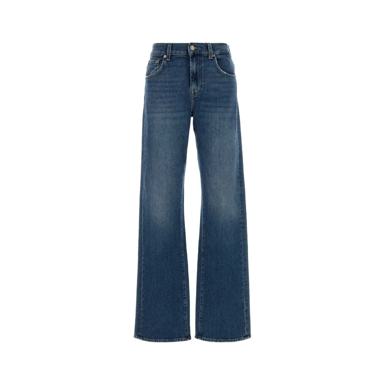 Seven For All Mankind Stretch Denim Tess Jeans Blu Exterior: Cotton Elastane - Women