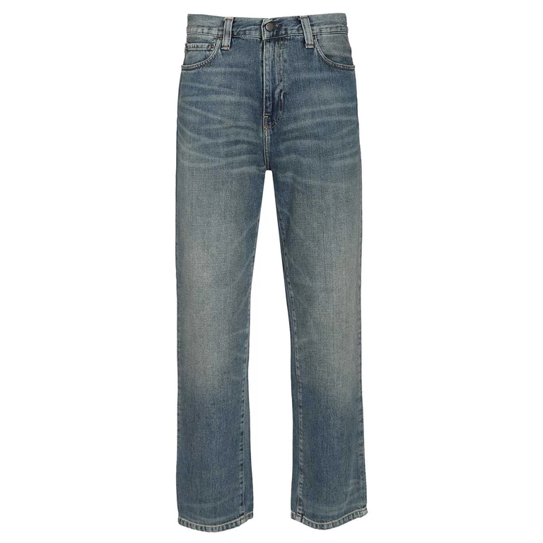 Carhartt Wip Aaron jean Blue Cotton Camano Denim 12 Oz Trousers - Men
