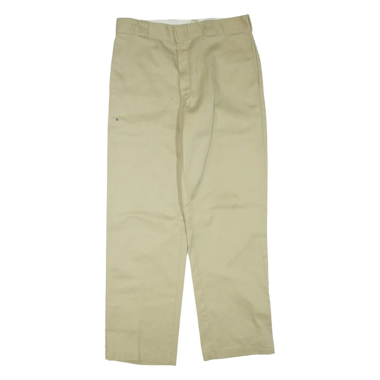 DICKIES Mens Trousers Beige Regular Straight W34 L32
