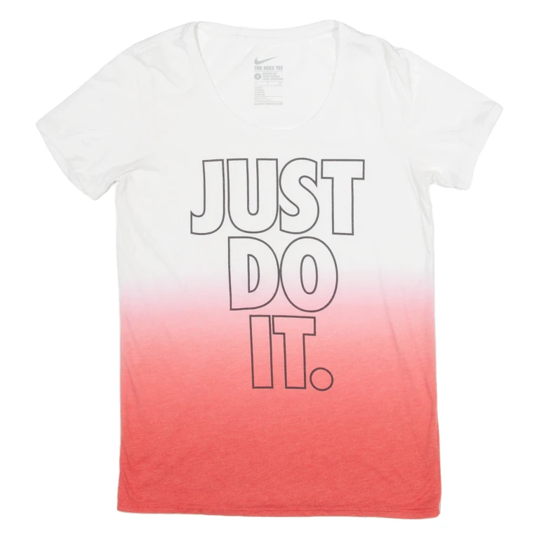 NIKE Athletic Cut Womens T-Shirt White S