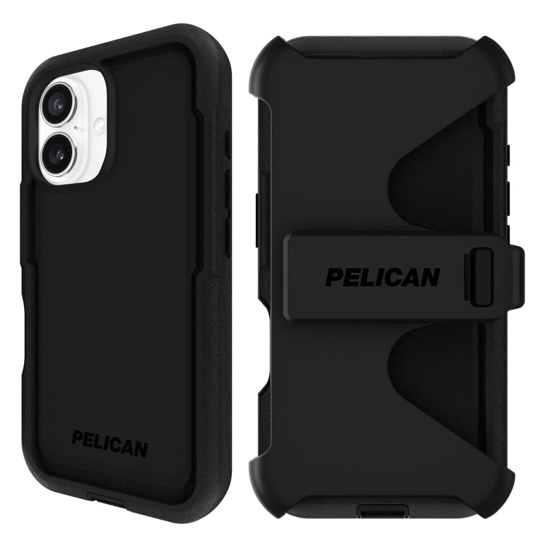 Voyager iPhone 16 Case [Compatible with MagSafe] Rugged Phone Case w/ 18ft Military-Grade Drop Protection - Heavy Duty Phone Cover w/Belt Clip Holster for iPhone 16 - Black
