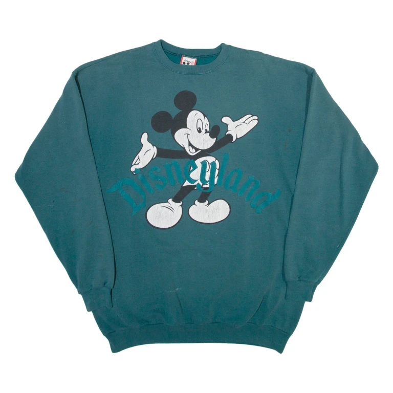 DISNEY Mickey Mouse Mens Sweatshirt Green ONE SIZE