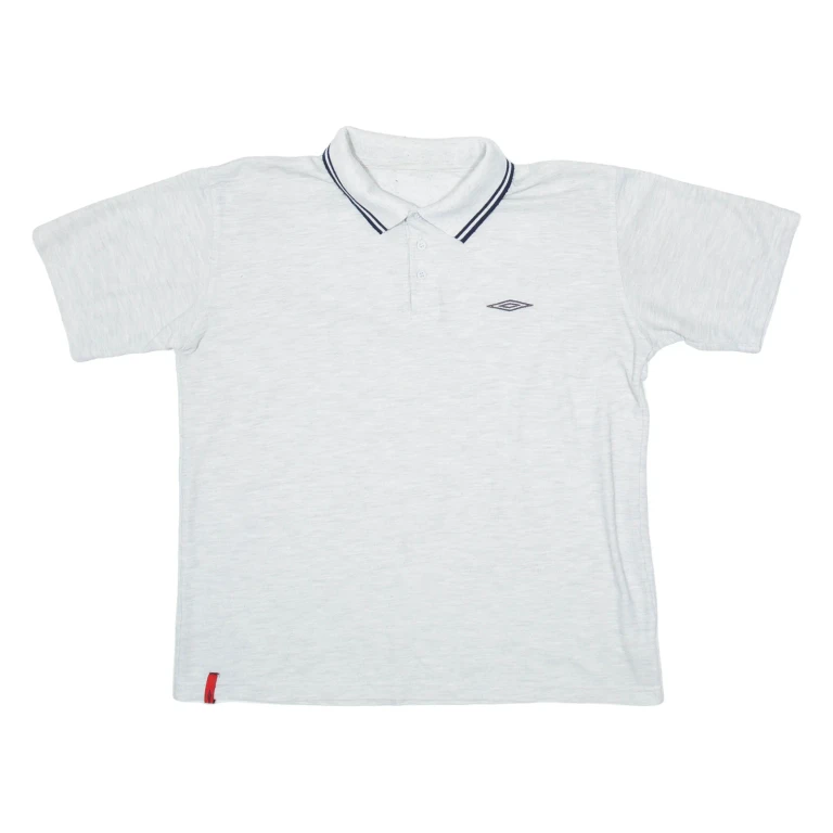 UMBRO Mens Polo Shirt Grey XL