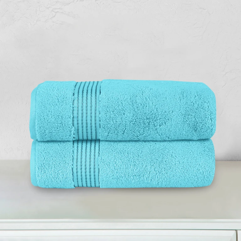 2 Pack Premium Turkish Cotton Bath Towel Set, 27 x 54 inch