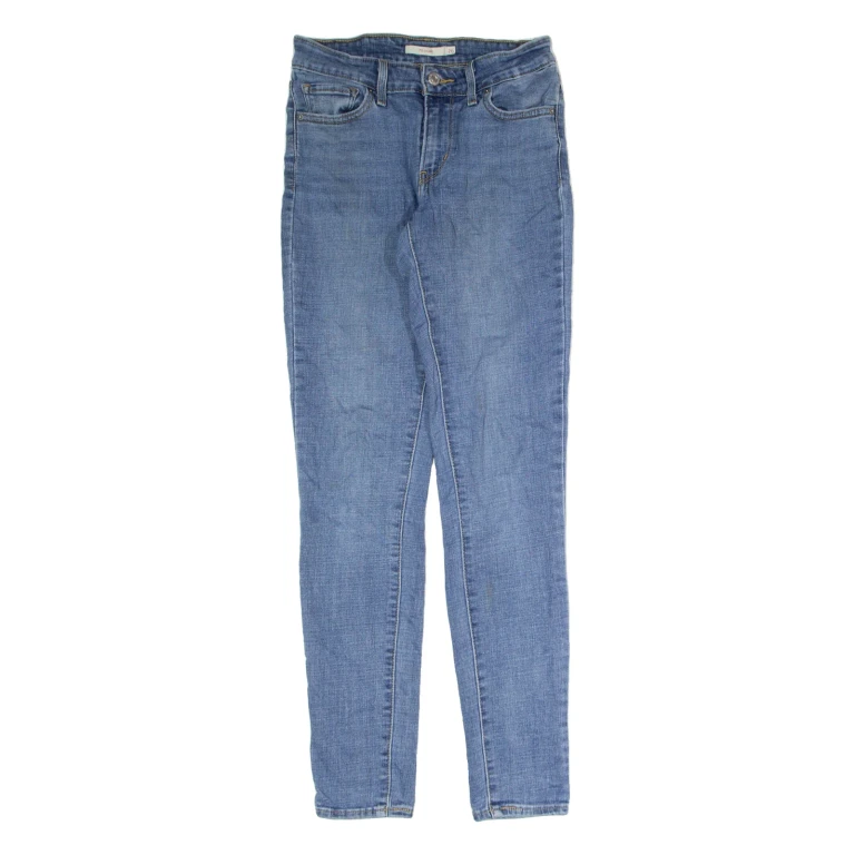 LEVI'S 711 Womens Jeans Blue Slim Skinny Stone Wash W26 L30