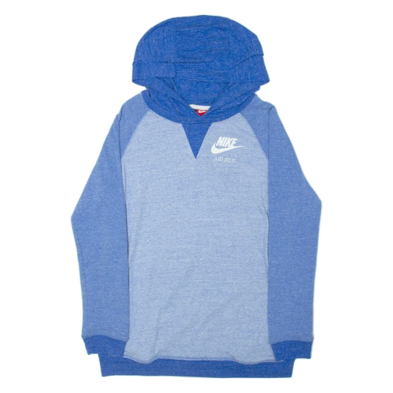NIKE Womens Blue Hoodie M