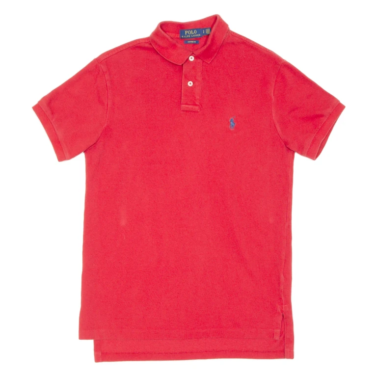 POLO RALPH LAUREN Custom Fit Mens Polo Shirt Red S