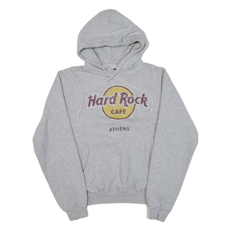 HARD ROCK CAFE Athens Mens Grey Hoodie S