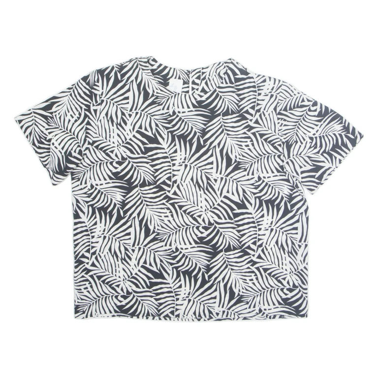 Womens Printed Top Black Floral L