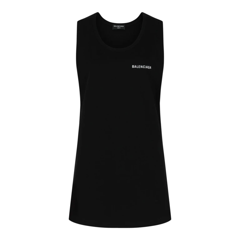 Logo Embroidered Loose Tank Top