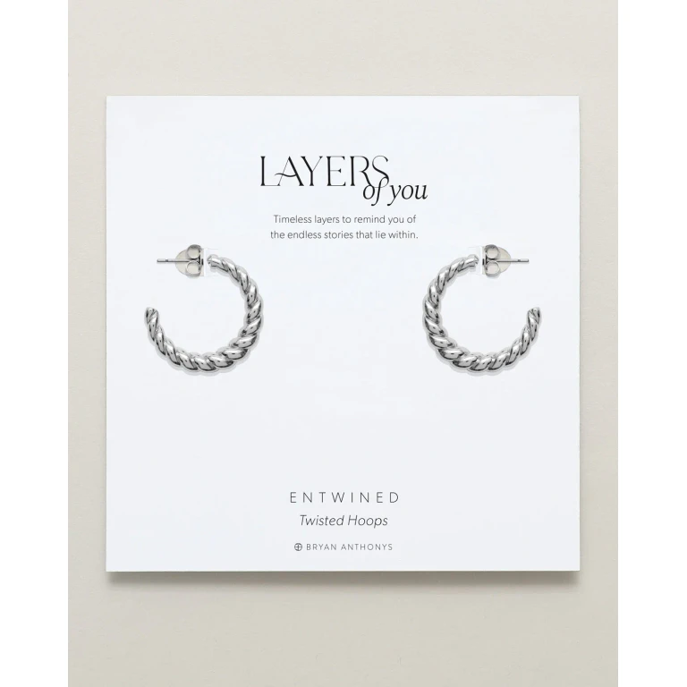 Entwined Twisted Hoop Earrings