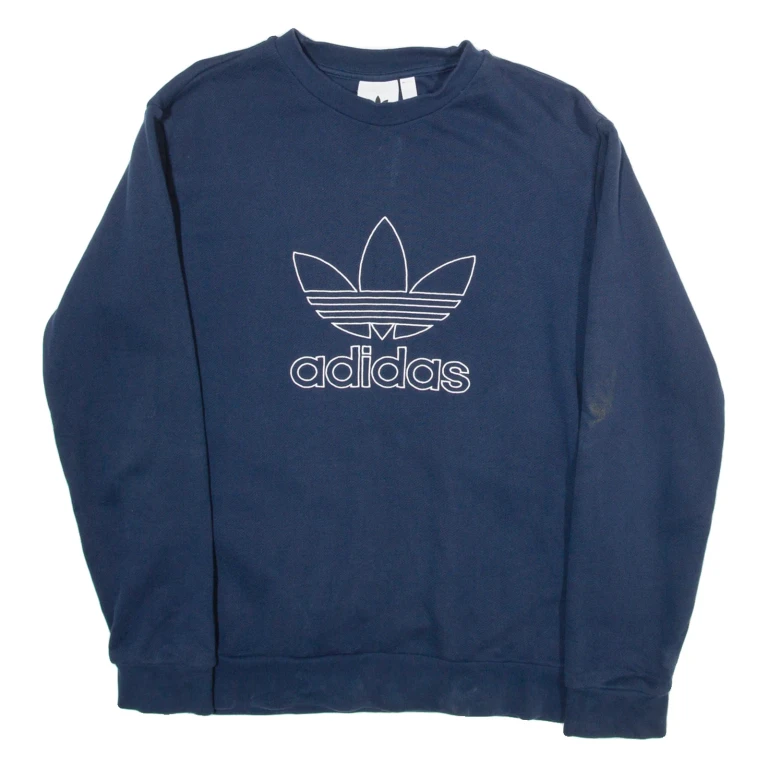 ADIDAS Womens Sweatshirt Blue S