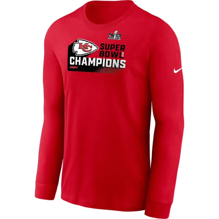 Men's Chiefs Super Bowl Lviii Champions Iconic Long Sleeve T Shirt T-Shirts