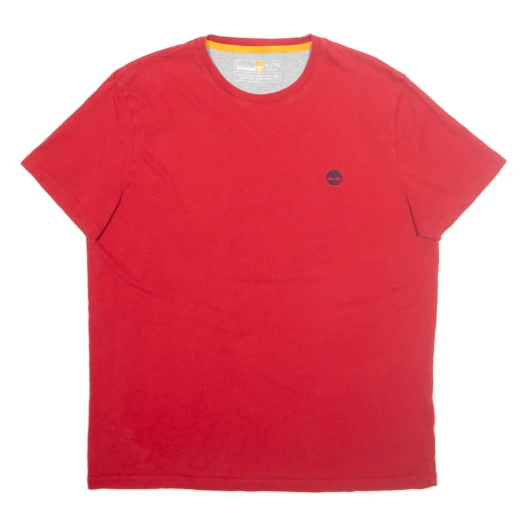 TIMBERLAND Slim Fit Mens T-Shirt Red XL