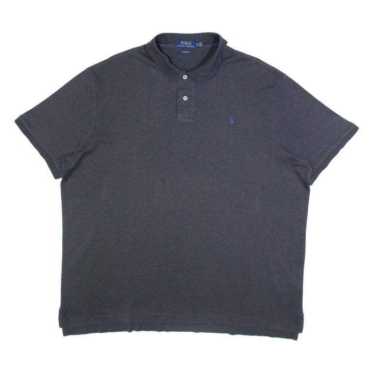 POLO RALPH LAUREN Lightweight Mens Polo Shirt Grey XL