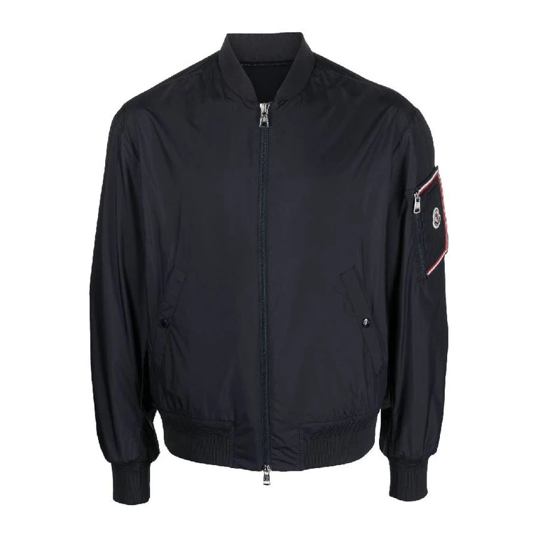 Moncler Bharani Logo-Patch Bomber Jacket