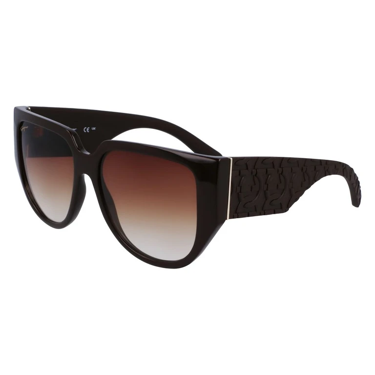 Ferragamo Brown Bio Injected Sunglasses - Women