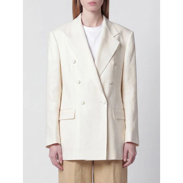 Double-Breasted Blazer with Peak Lapels and Flap Pockets (JLORELEY19B340021EA959)