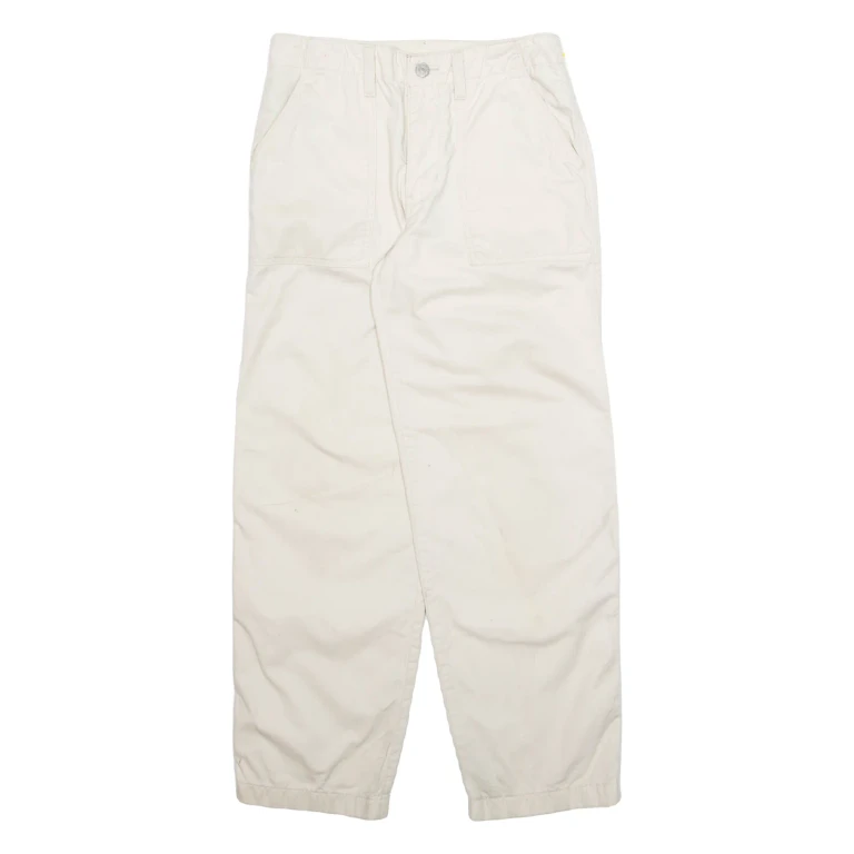 LEVI'S Womens Trousers Cream Regular Straight W25 L30