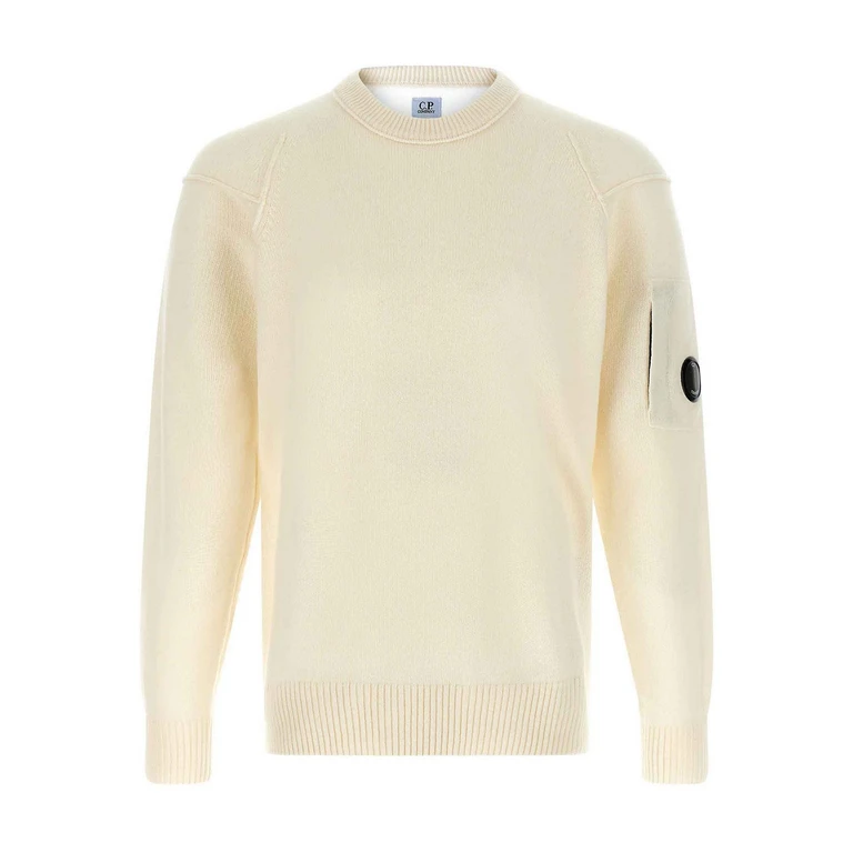 C. P. Company Pull Col Rond - Blanc (RFCMKN707A110149A103)