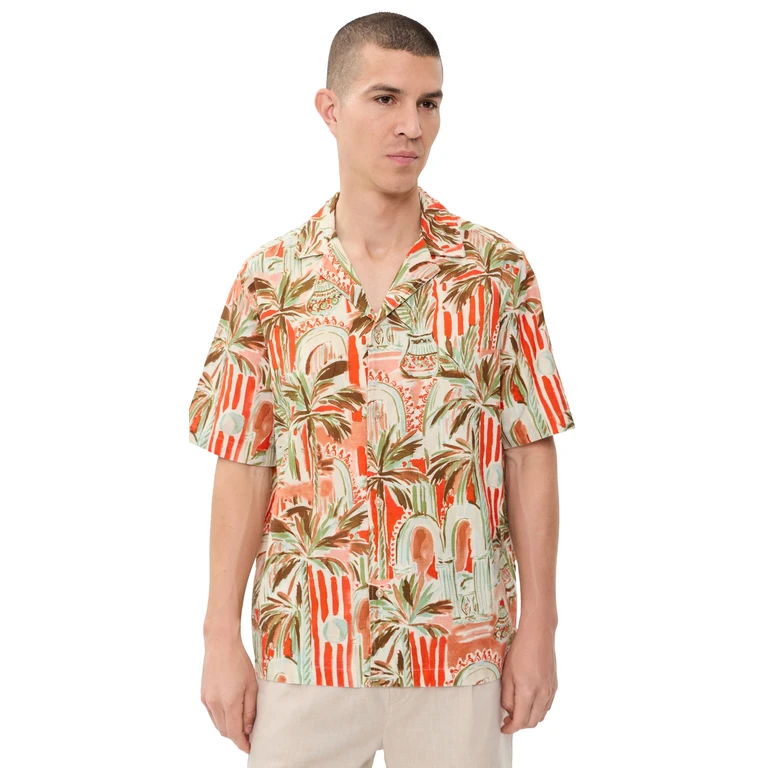 Les Deux Palm Shirt Raw Sienna Orange L