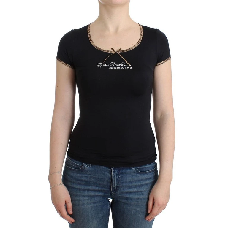Roberto Cavalli Black Elastane Top - Women
