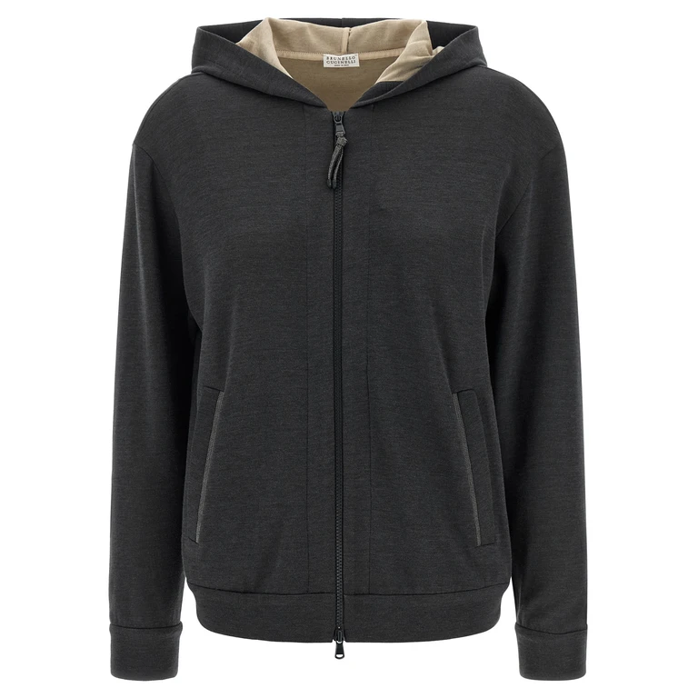 Brunello Cucinelli Gray Cotton Hoodie Clothing - Women
