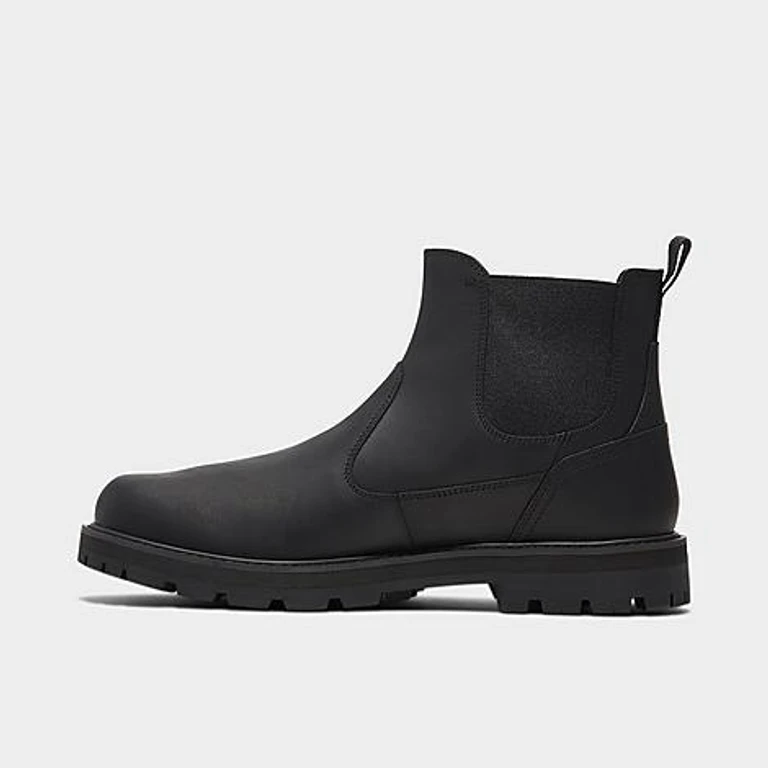 Timberland Men's Britton Road Chelsea Boots in Black Full-Grain Size: 7.0