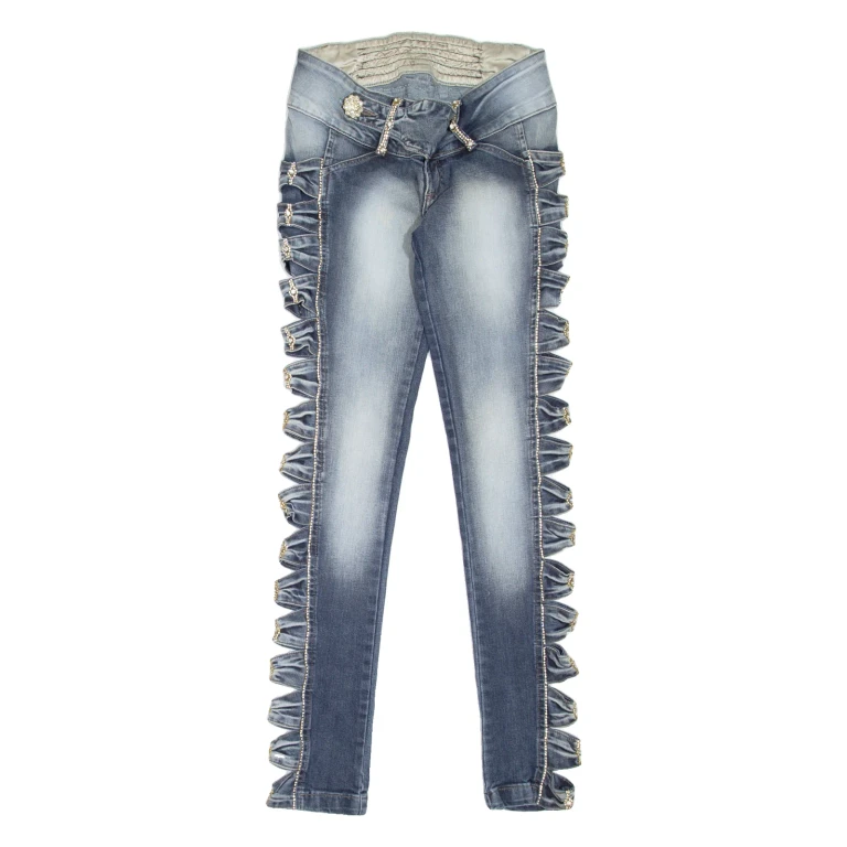 CARPAM Womens Jeans Blue Slim Skinny Stone Wash W26 L32