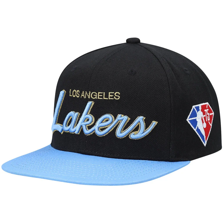 Men's NBA 75Th Gold Snapback Lakers Snapback Caps