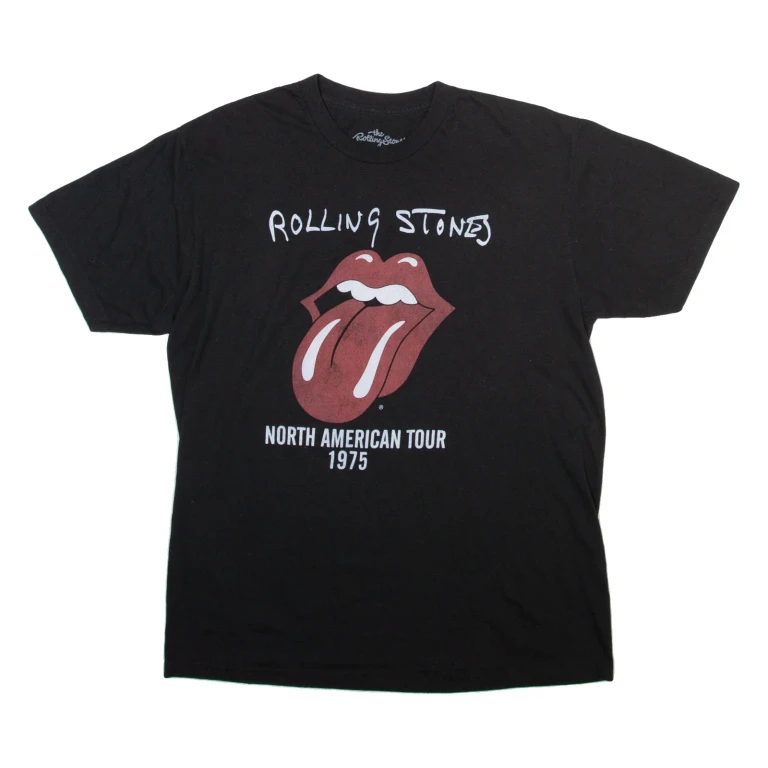 THE ROLLING STONES Mens Band T-Shirt Black L
