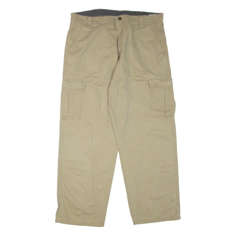WRANGLER Cargo Mens Trousers Beige Regular Straight W36 L30