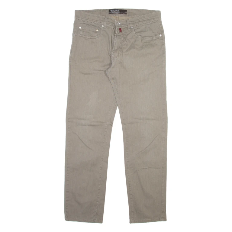 PIERRE CARDIN Mens Trousers Grey Regular Straight W31 L30