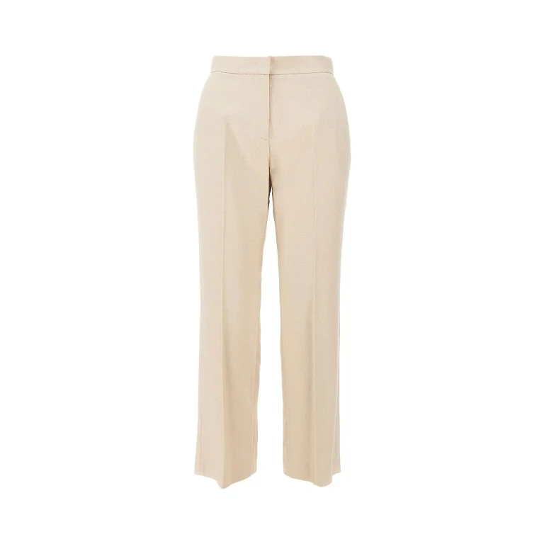 MSGM Canvas cropped straight leg pants Woman 40