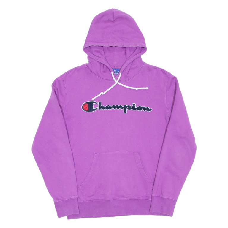 CHAMPION Womens Purple Hoodie M
