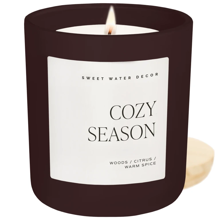 Cozy Season Soy Candle - Brown Matte Jar - 15 oz